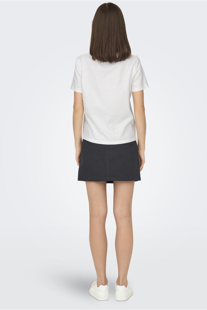 JDYSELMA S/S CROCHET POCKET TOP JRS 15322073 CLOUD DANCER